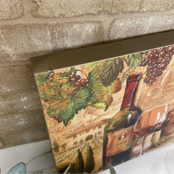 Wine Lovers Artwork on Canvas, 11.5" Square - Picture 3 of 5